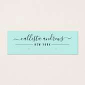 Einfache Mini-Black Script-Erring-Display-Karte (Vorderseite)