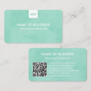 Einfache Mini-Chic-Boutique Monogram Social Media Visitenkarte
