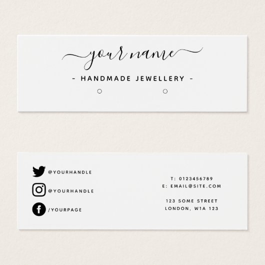 Einfache Mini-Display-Karte (Vorne & Hinten)