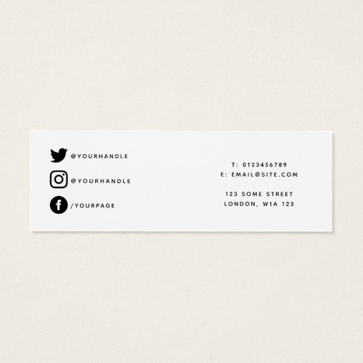 Einfache Mini-Display-Karte (Rückseite)