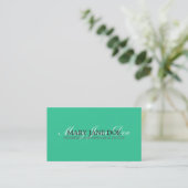 Einfache Mini Green Business Card Visitenkarte (Stehend Vorderseite)