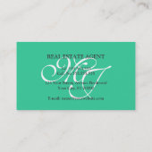 Einfache Mini Green Business Card Visitenkarte (Rückseite)