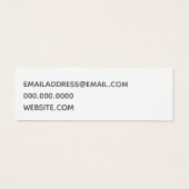 Einfache Mini-Visitenkarte (Rückseite)