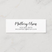 Einfache Mini-Visitenkarte in Aquarellfarben Mini Visitenkarte (Vorderseite)