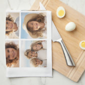 Einfache Minimal - 10 Foto Grid - Oh, was Spaß Geschirrtuch (Viertel Falte)