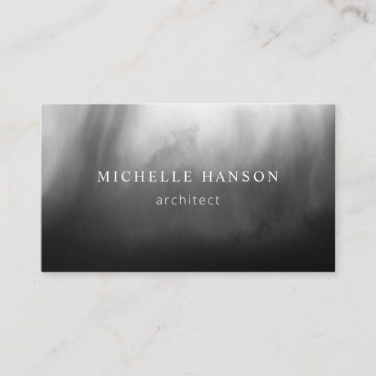 Einfache Minimal Abstrakt Schwarz-weiß Visitenkarte (Vorderseite)