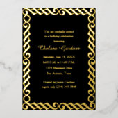 Einfache Minimal Anspruchsvolle Gerahmt Folieneinladung (Vorderseite)