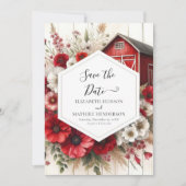 Einfache Minimal-Barnyard-Hochzeit Save The Date (Vorderseite)