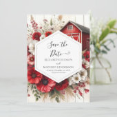 Einfache Minimal-Barnyard-Hochzeit Save The Date (Stehend Vorderseite)