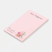 Einfache Minimal Basic Pink Knitting Post-it Klebezettel (angewinkelt)