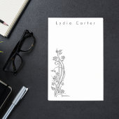 Einfache Minimal Basic Schwarz und Weiß Post-it Klebezettel