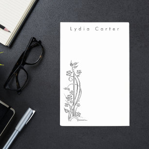 Einfache Minimal Basic Schwarz und Weiß Post-it Klebezettel