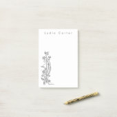 Einfache Minimal Basic Schwarz und Weiß Post-it Klebezettel (Auf Schreibtisch)