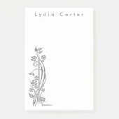 Einfache Minimal Basic Schwarz und Weiß Post-it Klebezettel (Vorderseite)