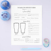 Einfache Minimal Basic Tumbler Tasse Cup Bestellfo Flyer (Einzeln)