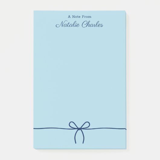 Einfache Minimal Beruflich Navy Blue Post-it Klebezettel (Vorderseite)