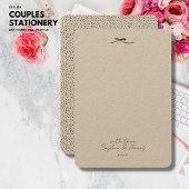 Einfache Minimal Black Bow Vielen Dank Paare Hochz Dankeskarte