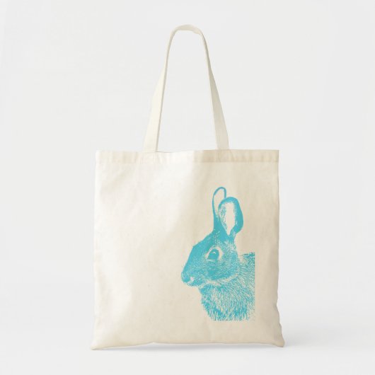 Einfache Minimal Blue Oaster Bunny Tragetasche (Vorne)