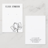 Einfache Minimal-Blütenschmuck-Anzeige Visitenkarte (Vorne/Hinten)