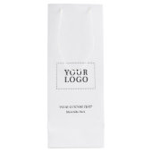 Einfache Minimal-Business-Logo Weinpapier-Verpacku Geschenktüte Für Weinflaschen (Rückseite)