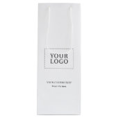 Einfache Minimal-Business-Logo Weinpapier-Verpacku Geschenktüte Für Weinflaschen (Vorderseite)