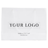 Einfache Minimal Business Logos Einkaufstaschen Große Geschenktüte (Rückseite)