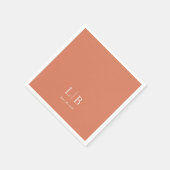 Einfache Minimal Citrus Orange Hochzeit Serviette (Ecke)