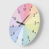 Einfache Minimal Classic Rainbow Große Wanduhr (Winkel)