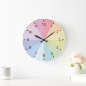 Einfache Minimal Classic Rainbow Große Wanduhr (Zuhause)