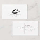 Einfache Minimal-Cooking-Pot-Catering Visitenkarte (Vorne/Hinten)