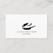 Einfache Minimal-Cooking-Pot-Catering Visitenkarte (Vorderseite)