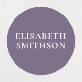 Einfache Minimal Coral Navy Blue Individuelle Name Etiketten (Design 2)