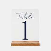 Einfache Minimal Dunkelblauer Text Hochzeit Acrylschild (Vorderseite)