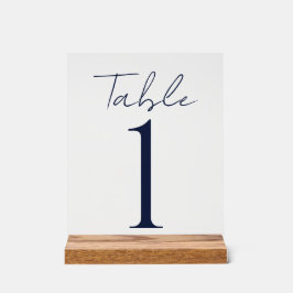 Einfache Minimal Dunkelblauer Text Hochzeit Acrylschild