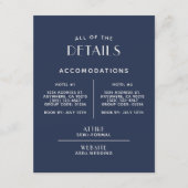 Einfache Minimal-Ecru-Hochzeitsdetails für die Mar Begleitkarte (Vorderseite)