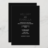 Einfache Minimal-Einladungskarte für Hochzeiten Einladung (Vorne/Hinten)