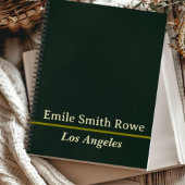 Einfache Minimal-Einstieg Grün-Spiral-Notebook Notizblock