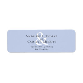 Einfache Minimal Elegant Blue Unheiratete Adresse