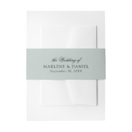 Einfache Minimal Elegant Dusty Blauer feierliche H Einladungsbanderole