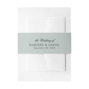 Einfache Minimal Elegant Dusty Blauer feierliche H Einladungsbanderole