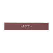 Einfache Minimal Elegant Red Burgundy Formal Weddi Einladungsbanderole (Flach)