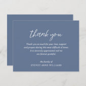 Einfache Minimal Elegante Beerdigung Dankeskarte (Vorne/Hinten)