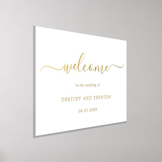 Einfache Minimal Elegante Begrüßung Foliendrucke (Ablage )