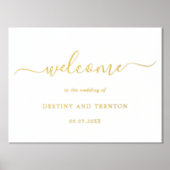 Einfache Minimal Elegante Begrüßung Foliendrucke (Vorderseite)