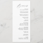 Einfache Minimal Elegante katholische Hochzeitsfei Programm (Rückseite)