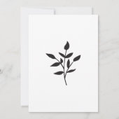 Einfache Minimal Elegante Moderne Botanische Hochz Einladung (Rückseite)