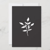 Einfache Minimal Elegante Moderne Botanische Hochz Einladung (Rückseite)
