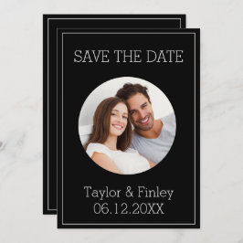 Einfache Minimal Elegantes Personalisiertes Foto H Einladung