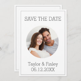 Einfache Minimal Elegantes Personalisiertes Foto H Einladung