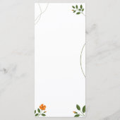 Einfache Minimal Eukalyptus Verlasst Grünes Abende Menükarte (Rückseite)